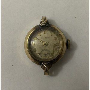 Vintage Womens Clinton 10KGF Wristwatch Watch Small Face NOT WORKING! PARTS